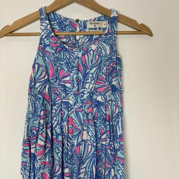 Lily Pulitzer Girls Target Collab Colorful Shell Tiered Maxi Dress Size: Small - Picture 2 of 7